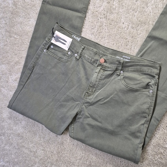Mugsy Jeans Other - Mugsy Hydes Jeans Mens 36x36 Green Slim Straight Stretch Comfort Preppy Hipster
